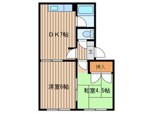 マンション三宅Ｂ棟の物件間取画像